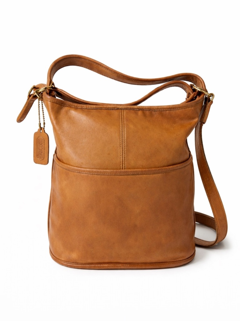 Vintage Coach Brown Leather Bucket Bag Crossbody Legacy Made USA - Picture 4 of 16